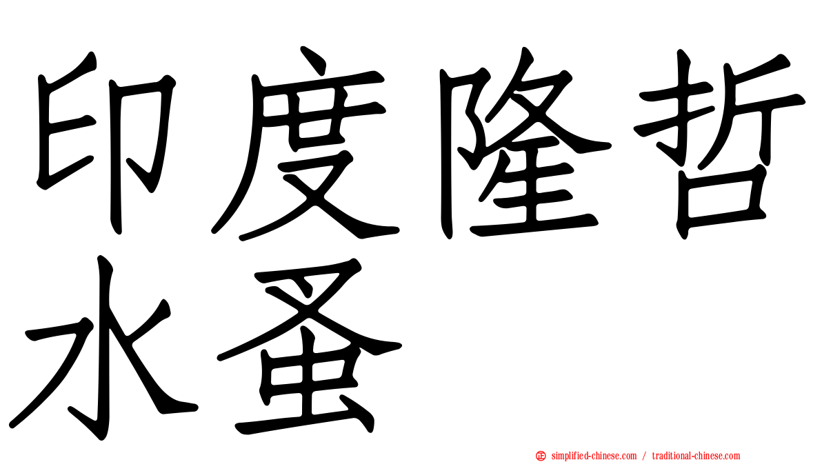 印度隆哲水蚤