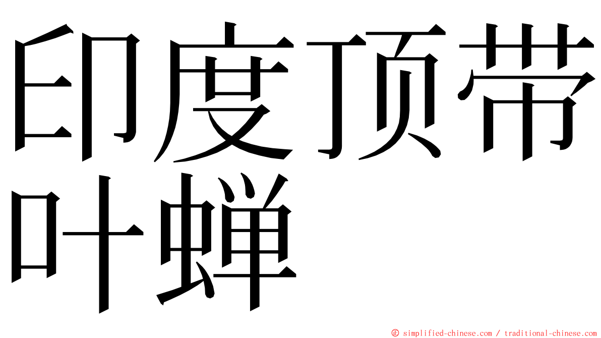 印度顶带叶蝉 ming font