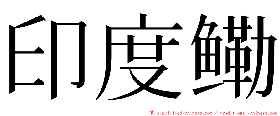 印度鳓 ming font