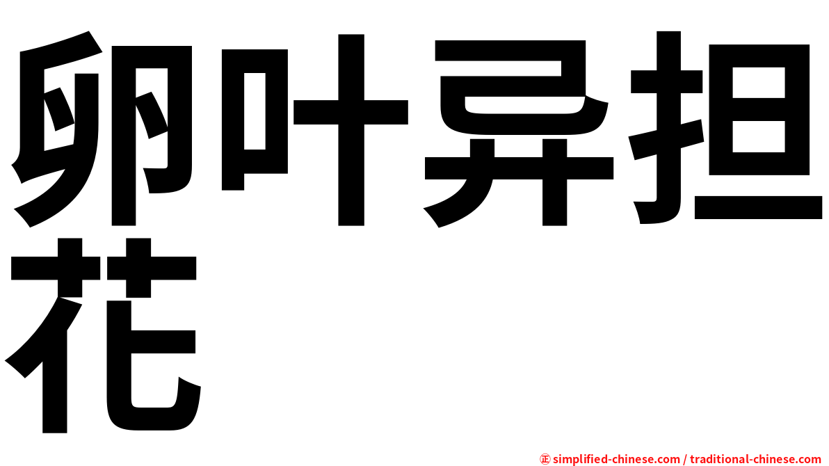 卵叶异担花