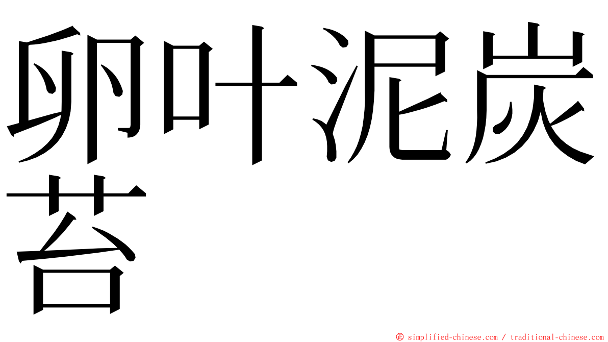 卵叶泥炭苔 ming font