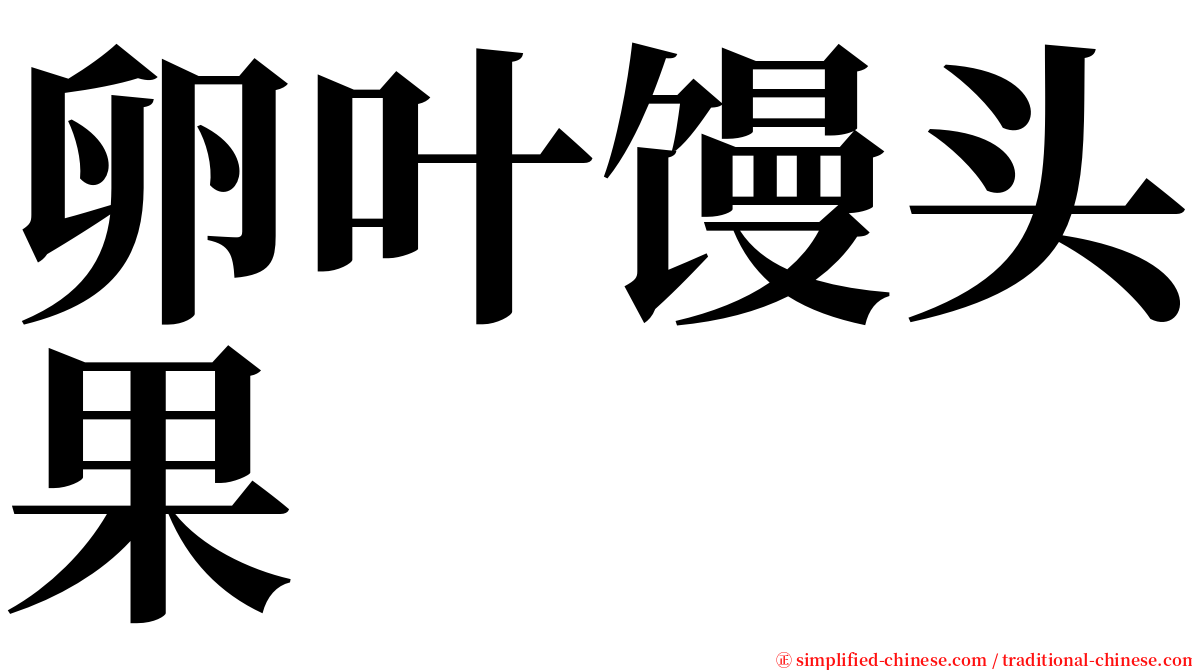 卵叶馒头果 serif font