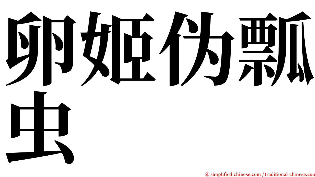 卵姬伪瓢虫 serif font