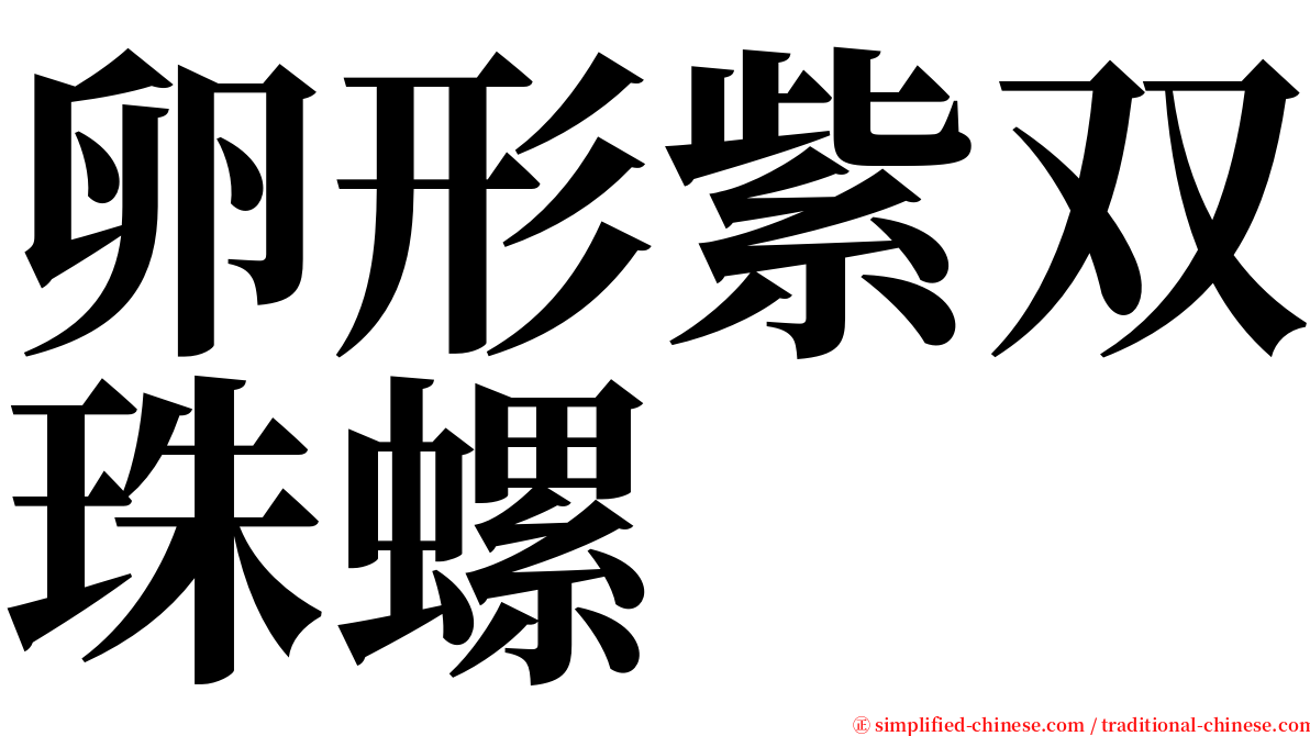 卵形紫双珠螺 serif font