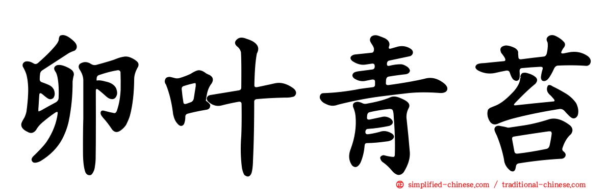 卵叶青苔