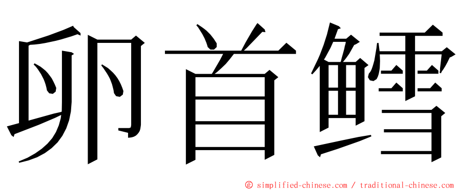 卵首鳕 ming font