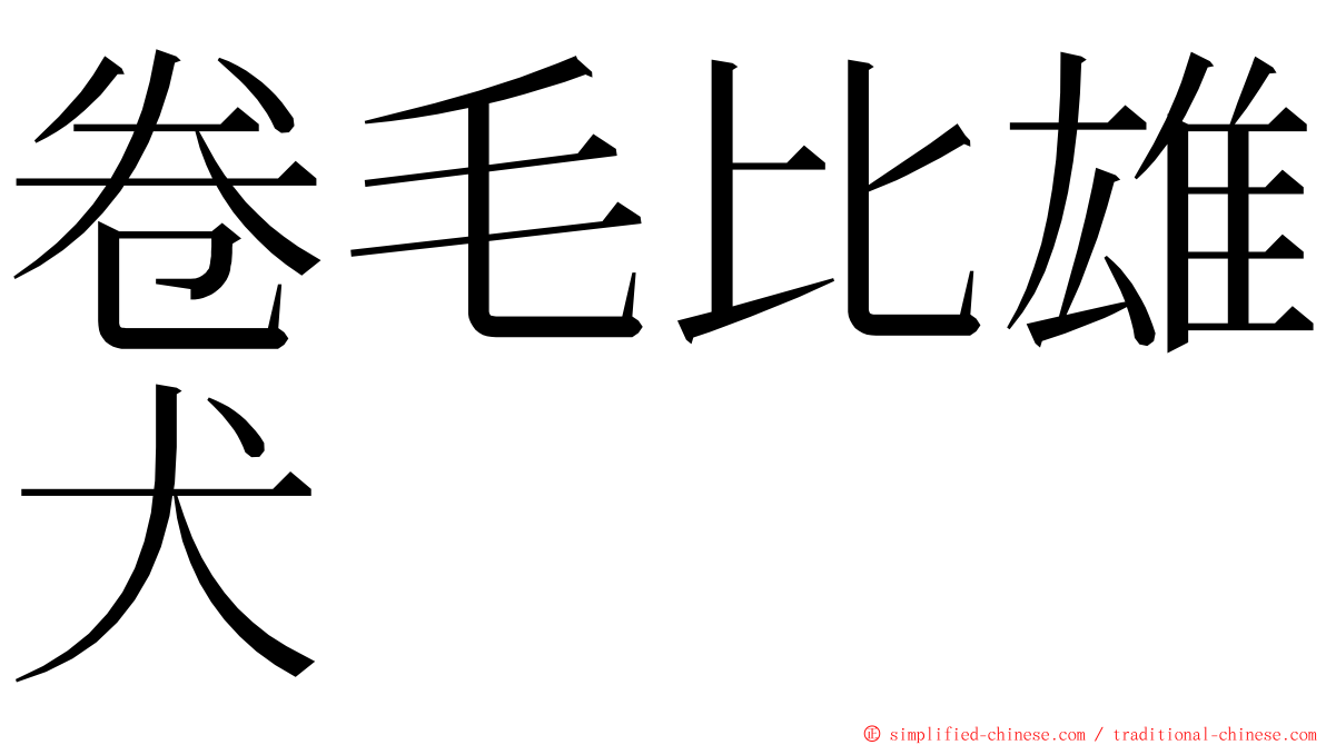 卷毛比雄犬 ming font