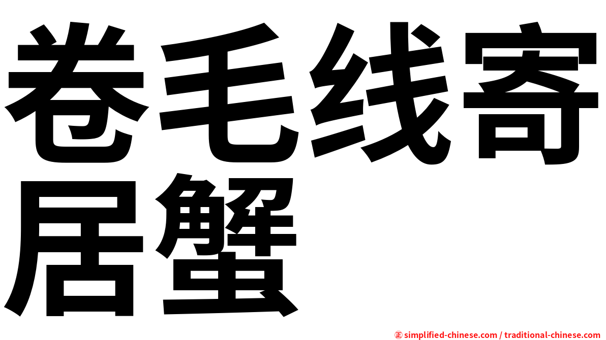 卷毛线寄居蟹