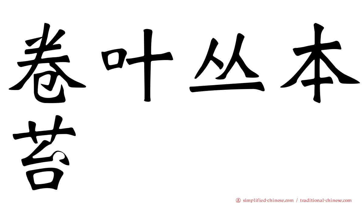 卷叶丛本苔