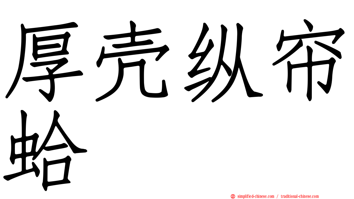 厚壳纵帘蛤