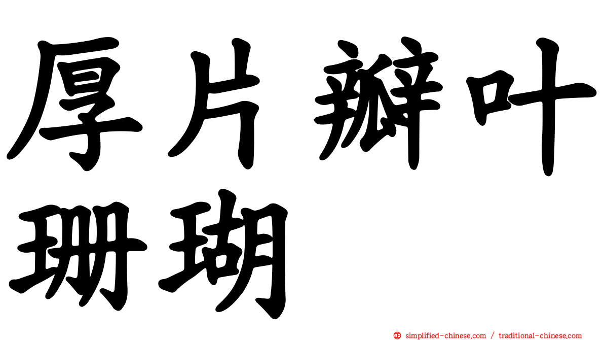 厚片瓣叶珊瑚