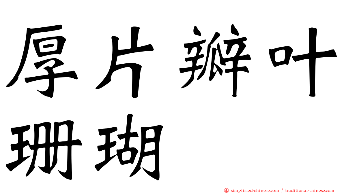 厚片瓣叶珊瑚