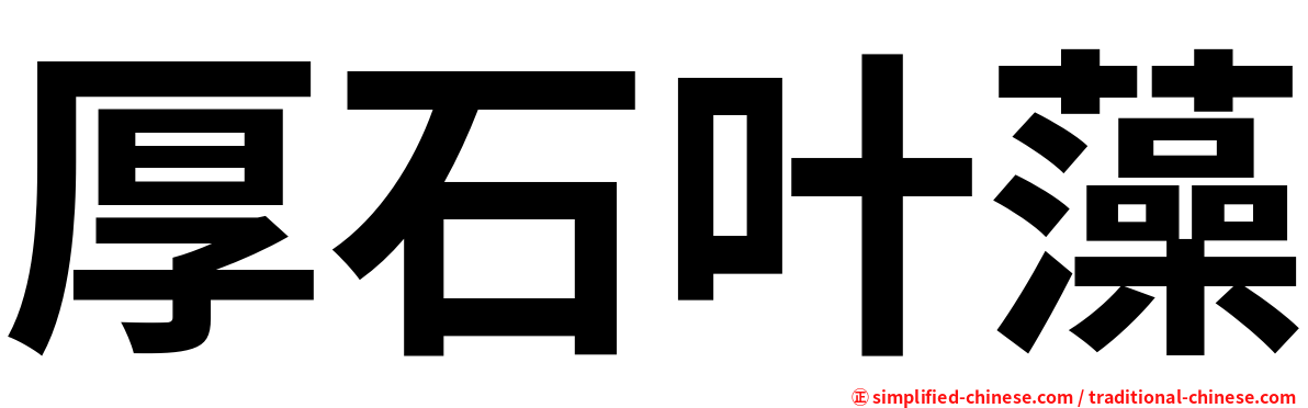 厚石叶藻
