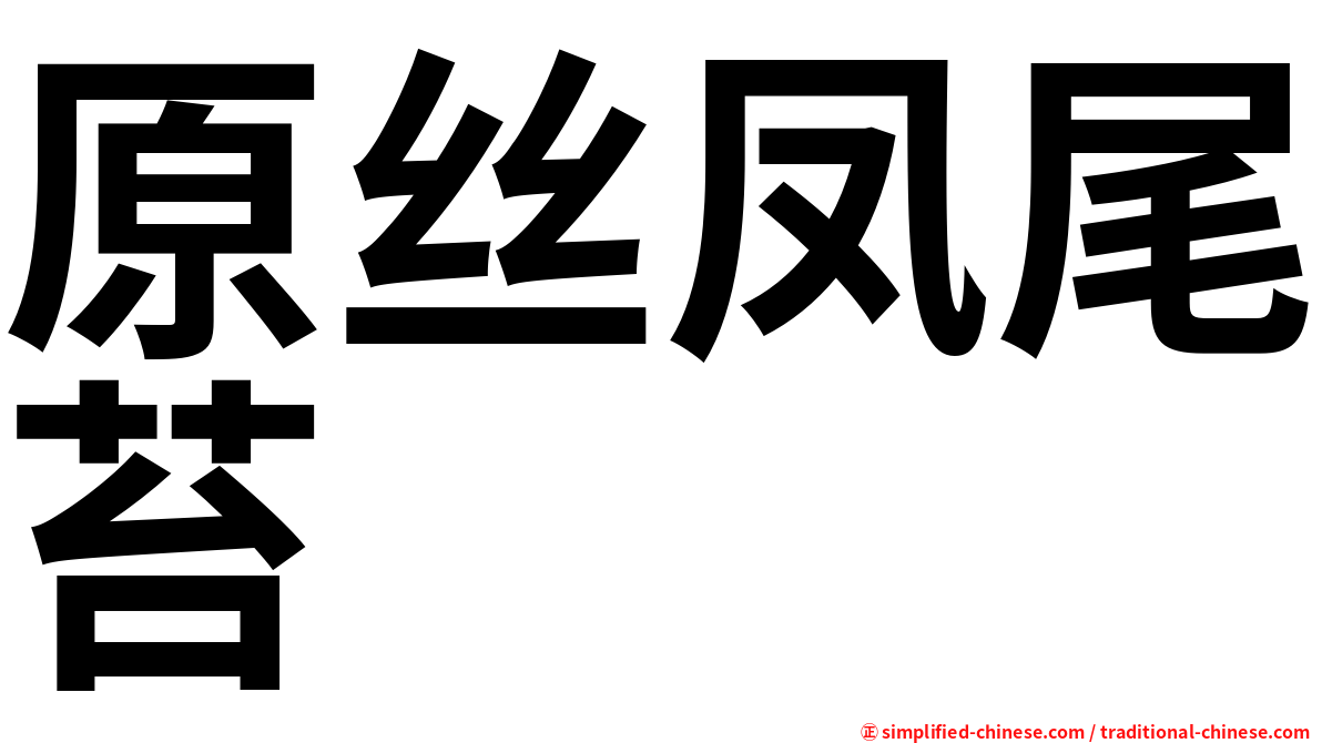 原丝凤尾苔