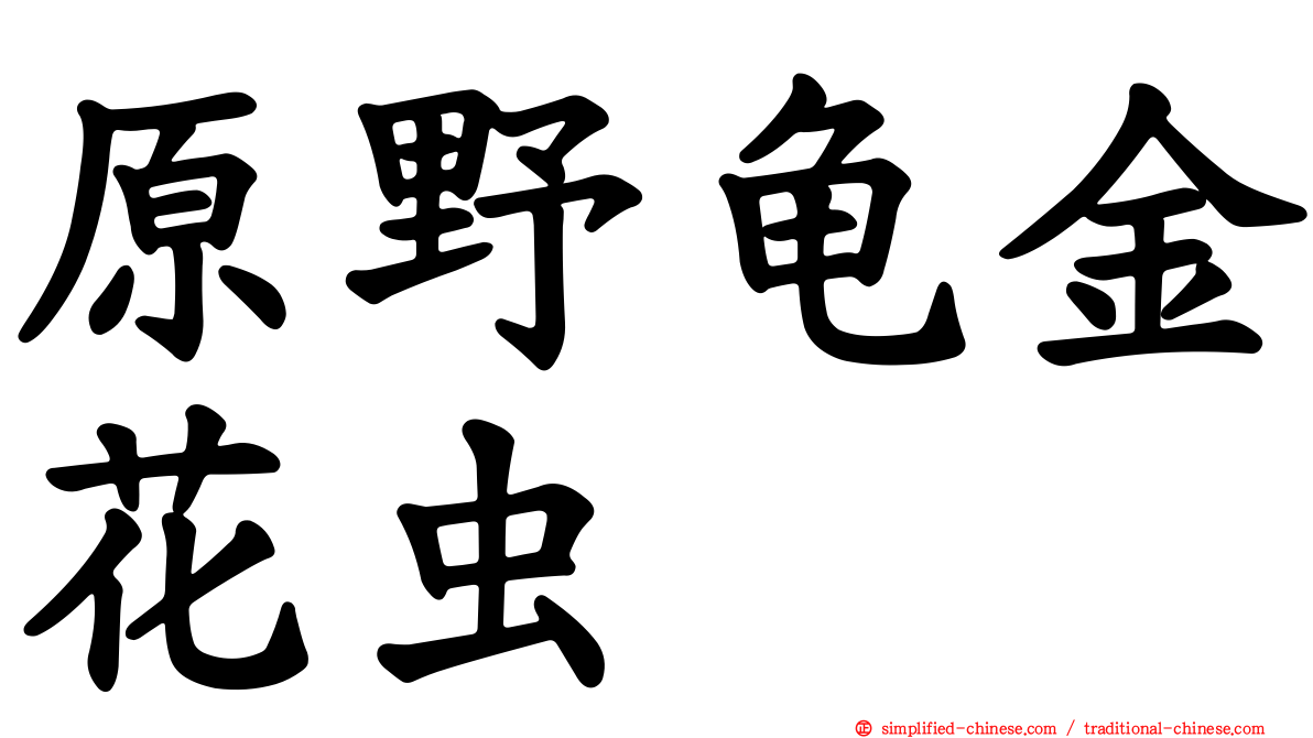 原野龟金花虫
