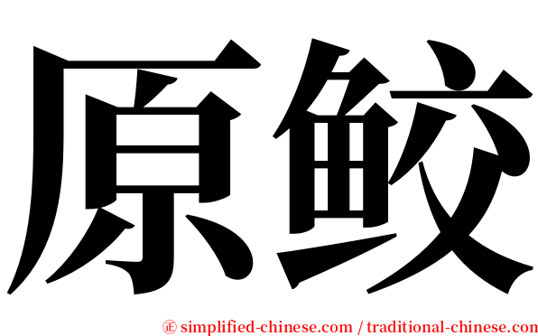 原鲛 serif font