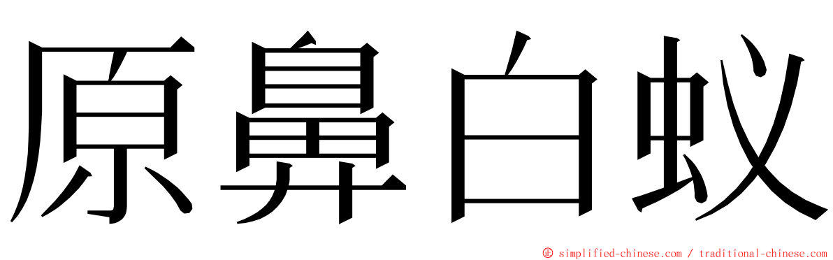 原鼻白蚁 ming font