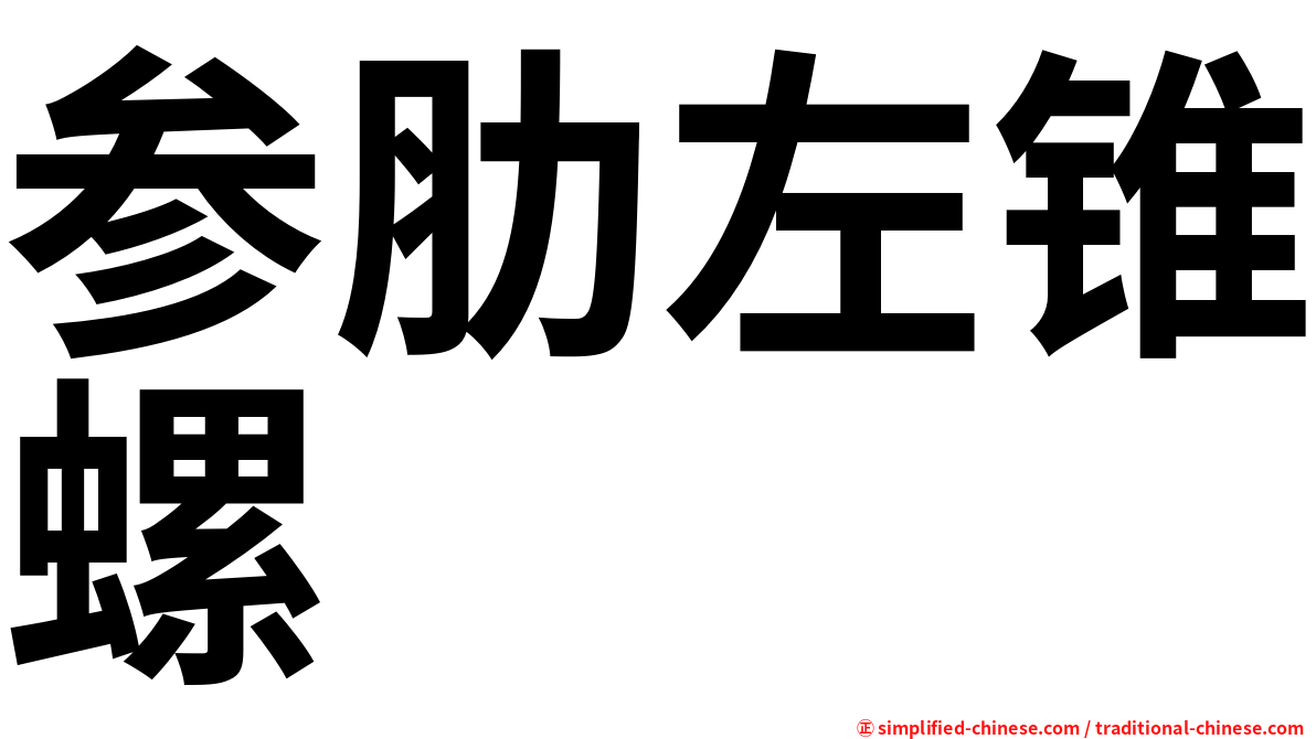 参肋左锥螺