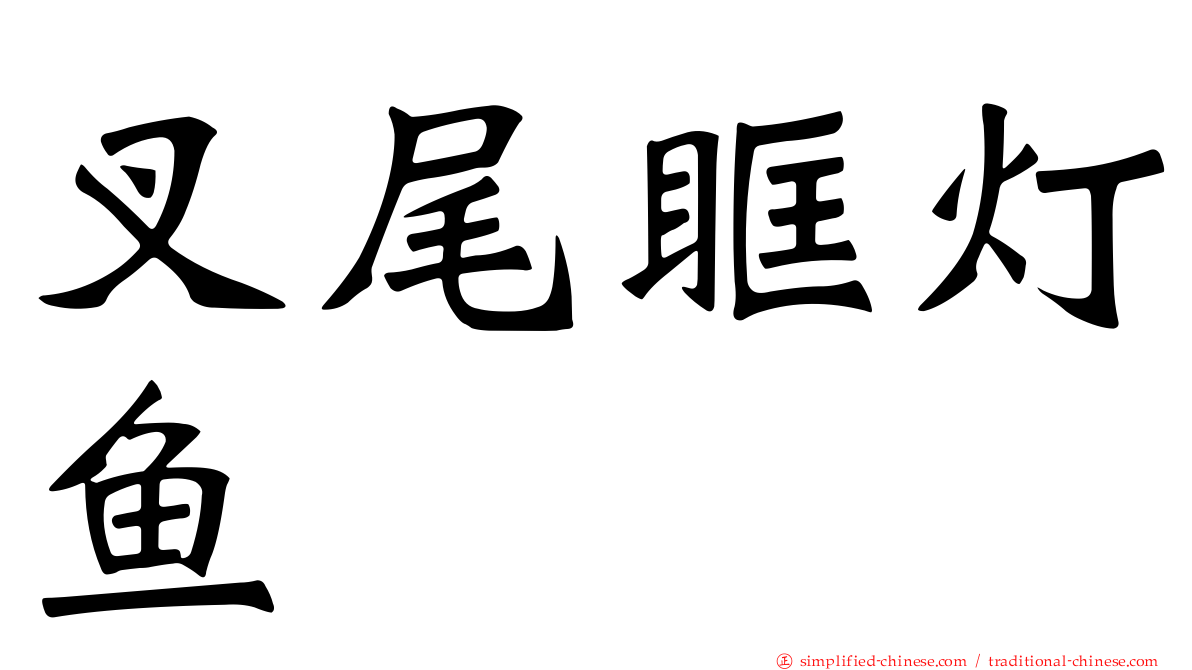 叉尾眶灯鱼