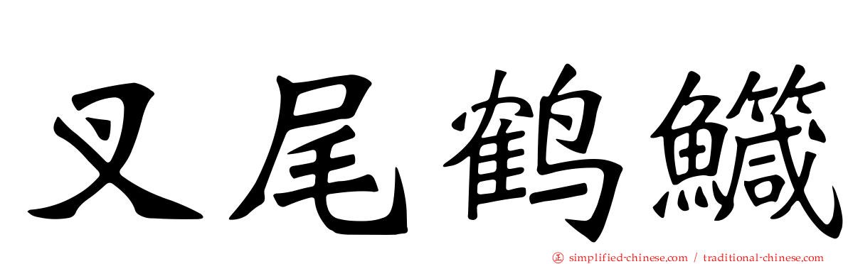 叉尾鹤鱵