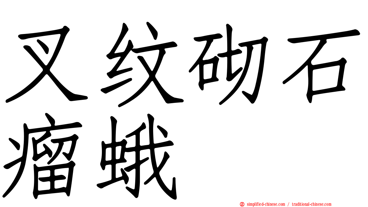 叉纹砌石瘤蛾