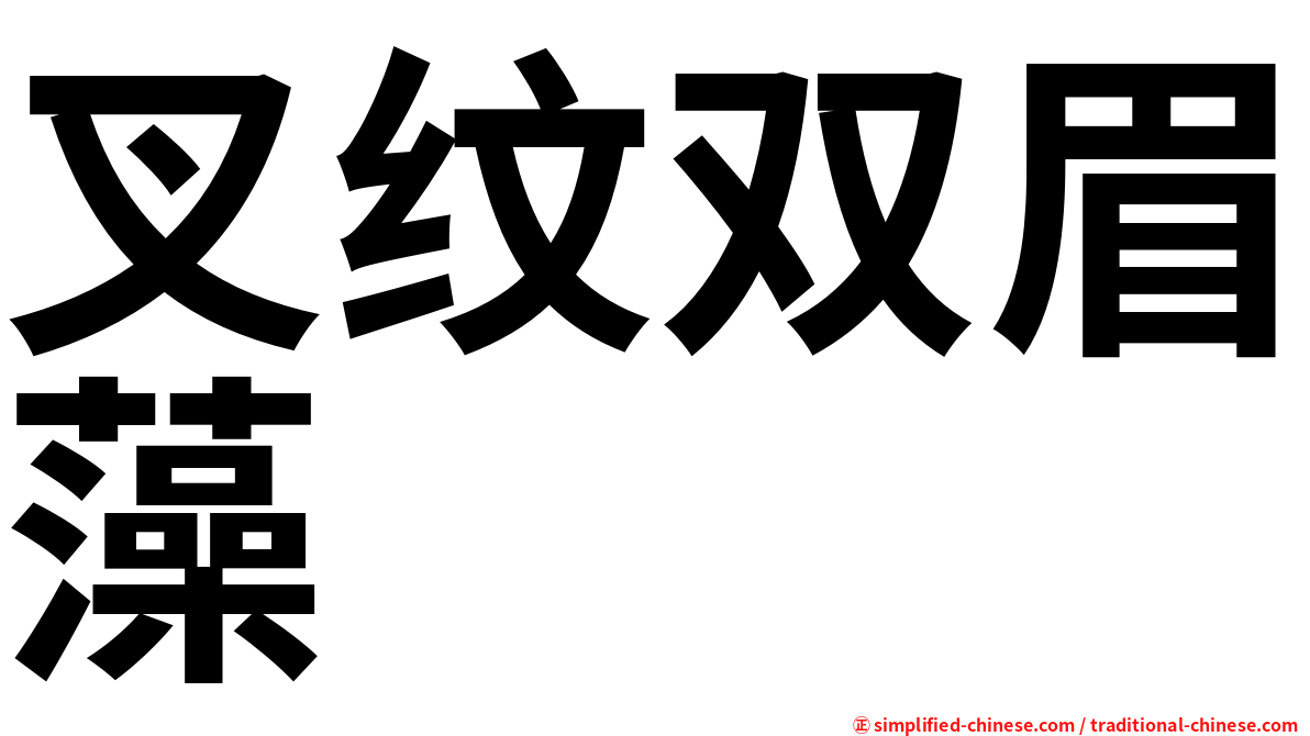 叉纹双眉藻