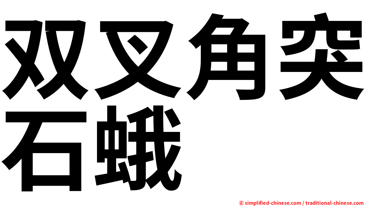 双叉角突石蛾