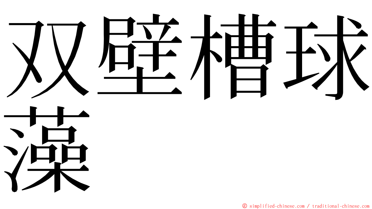 双壁槽球藻 ming font