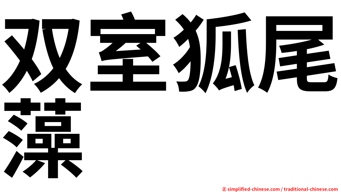 双室狐尾藻