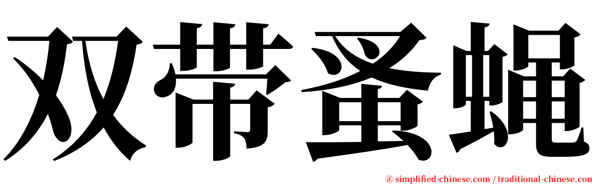 双带蚤蝇 serif font