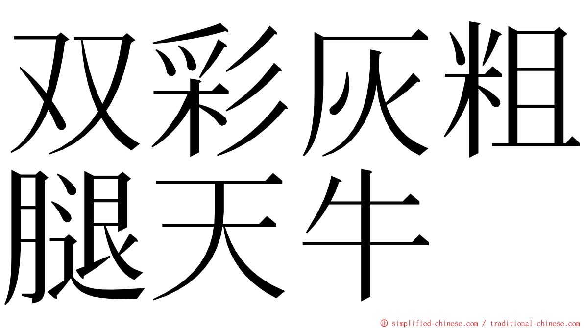 双彩灰粗腿天牛 ming font