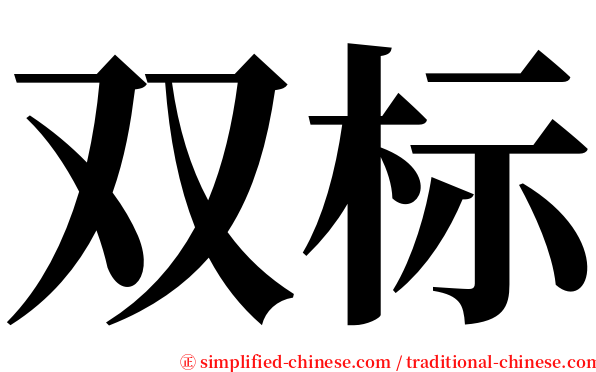 双标 serif font