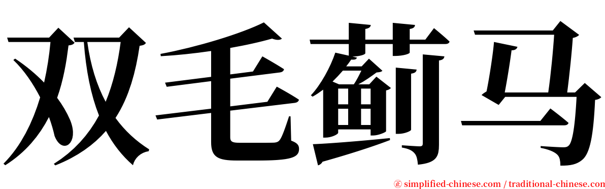 双毛蓟马 serif font
