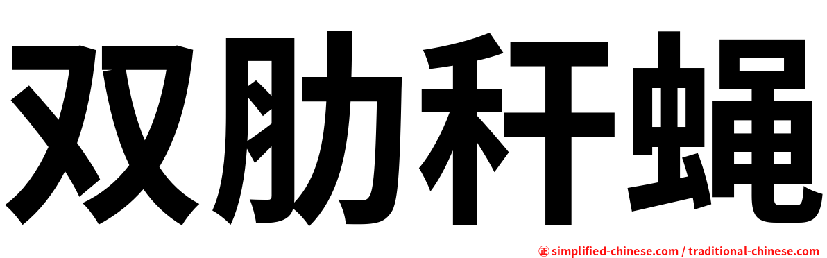 双肋秆蝇