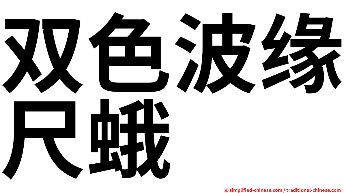 双色波缘尺蛾