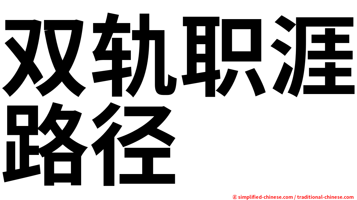双轨职涯路径