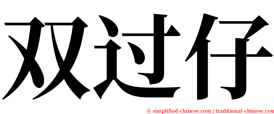 双过仔 serif font