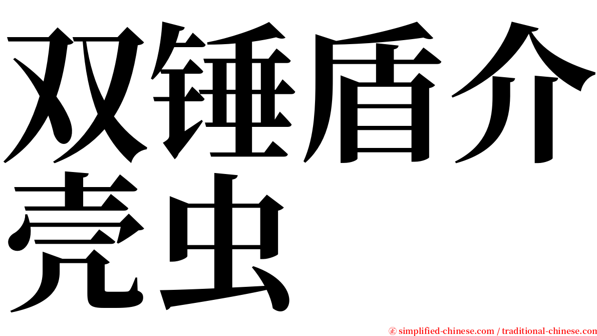 双锤盾介壳虫 serif font
