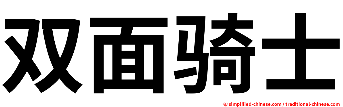 双面骑士