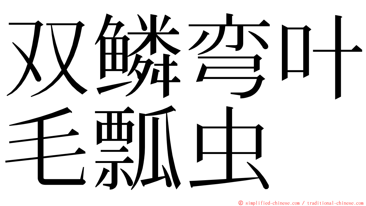 双鳞弯叶毛瓢虫 ming font
