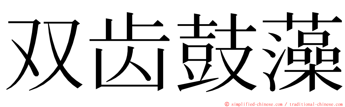 双齿鼓藻 ming font