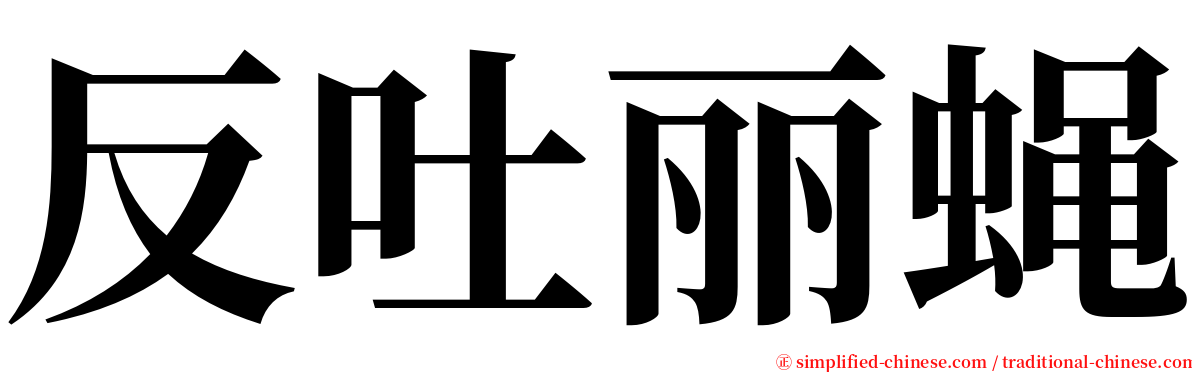 反吐丽蝇 serif font