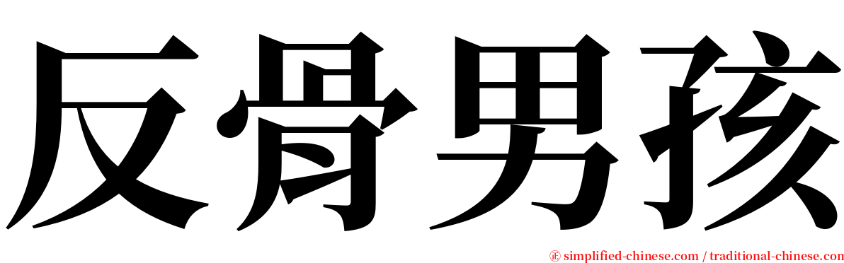 反骨男孩 serif font