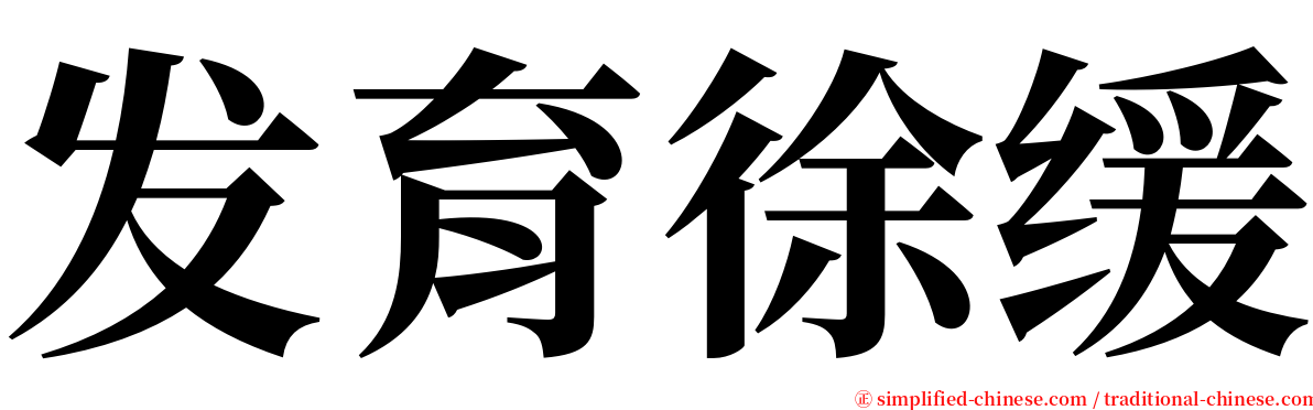 发育徐缓 serif font