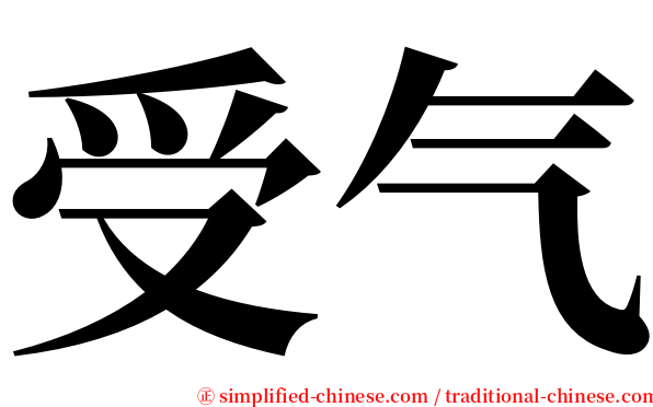 受气 serif font