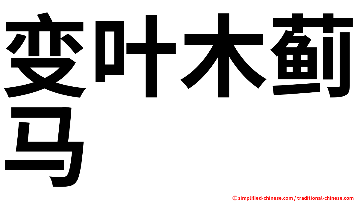 变叶木蓟马