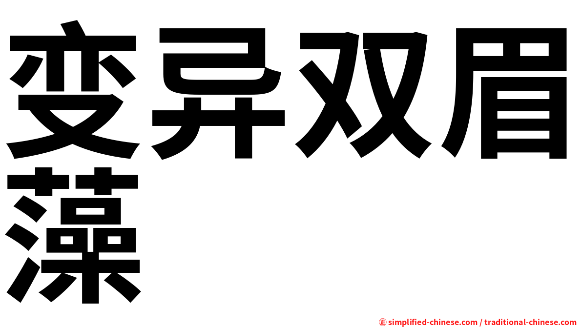 变异双眉藻