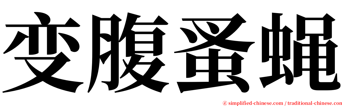 变腹蚤蝇 serif font