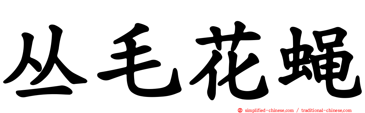 丛毛花蝇