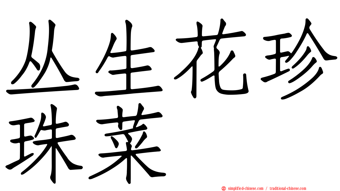 丛生花珍珠菜